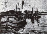 John Henry Twachtman New York Haffen oil on canvas